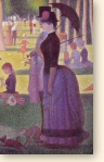 Detail van 'Un dimanche à la Grande Jatte' van Georges Seurat 